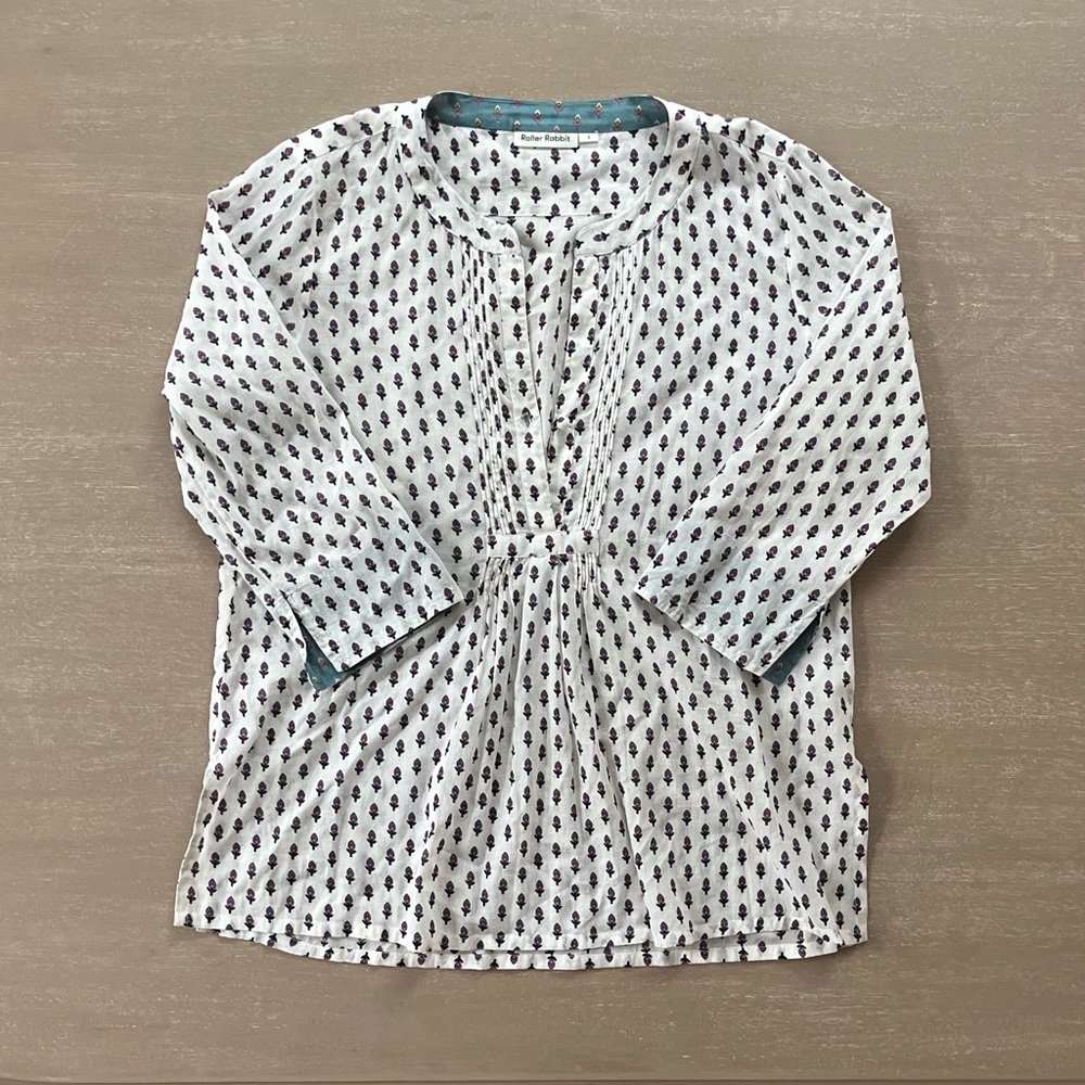 Roller rabbit shirt top blouse size S
